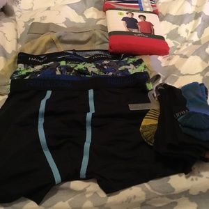 Boys large socks t shirt and boxer brief bundle